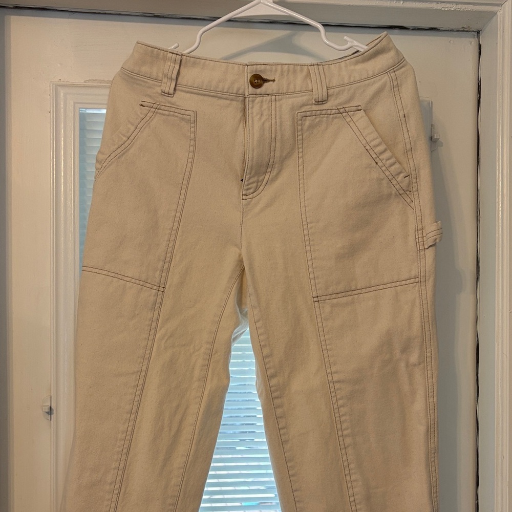 Old Navy Women's Straight Leg Jeans - Cream